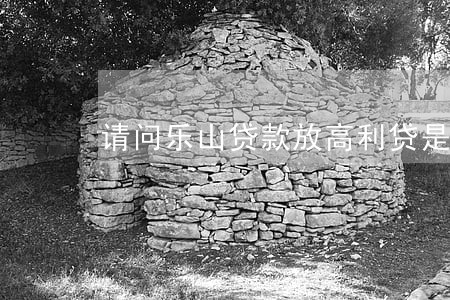 请问乐山贷款放高利贷是不是违法 请问乐山贷款放高利贷是不是违法