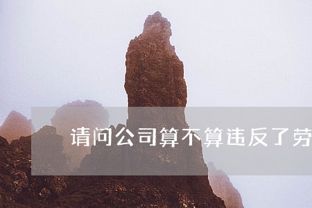 请问公司算不算违反了劳动法 请问公司算不算违反了劳动法