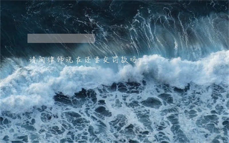 请问律师现在还要交罚款吗 请问律师现在还要交罚款吗