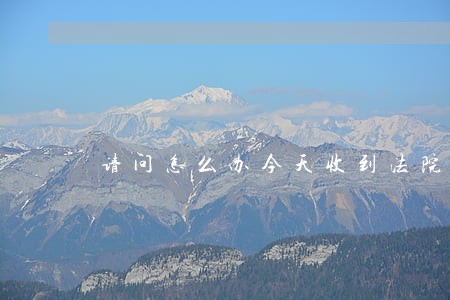 请问怎么办今天收到法院传票 请问怎么办今天收到法院传票