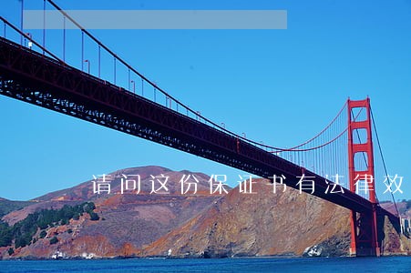 请问这份保证书有法律效力么 请问这份保证书有法律效力么