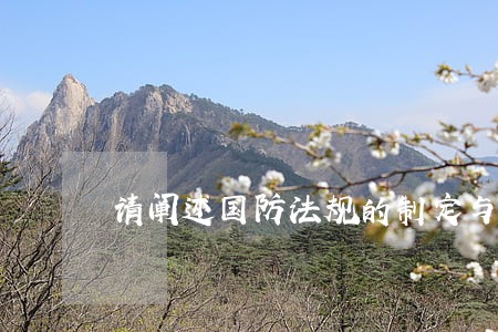 请阐述国防法规的制定与完善