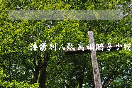 诽谤别人致离婚赔多少钱 诽谤别人致离婚赔多少钱