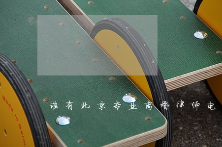 谁有北京专业离婚律师电话 谁有北京专业离婚律师电话