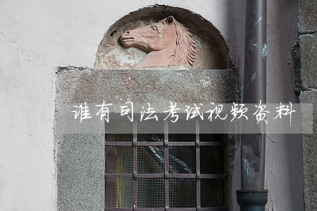 谁有司法考试视频资料 谁有司法考试视频资料