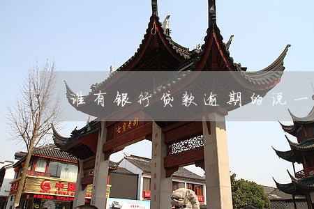 谁有银行贷款逾期的说一下 谁有银行贷款逾期的说一下