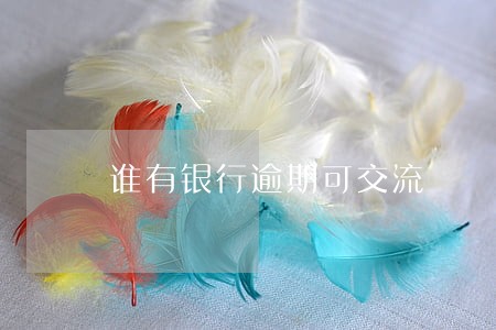 谁有银行逾期可交流 谁有银行逾期可交流