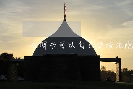 谅解书可以自己送给法院吗 谅解书可以自己送给法院吗