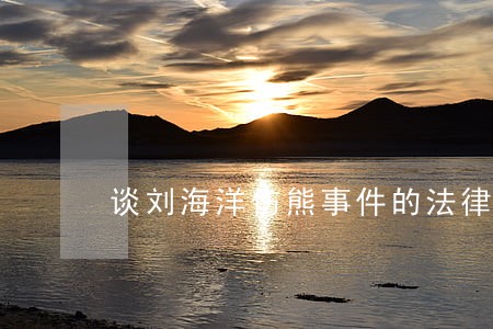 谈刘海洋伤熊事件的法律适用问题 谈刘海洋伤熊事件的法律适用问题