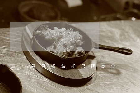 豆豆钱怎样只还本金 豆豆钱怎样只还本金