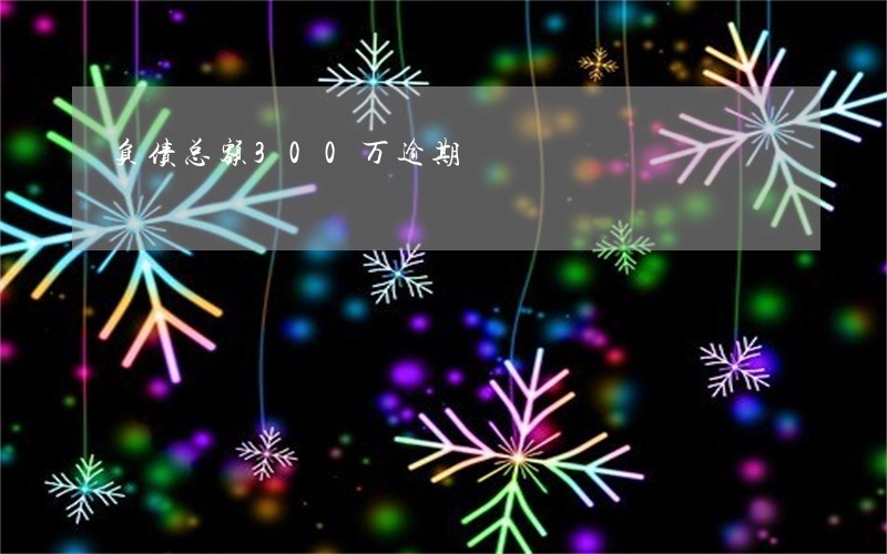 负债总额300万逾期 负债总额300万逾期