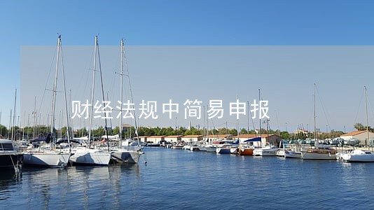 财经法规中简易申报