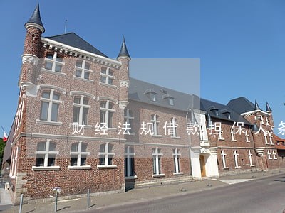 财经法规借款担保人条例 财经法规借款担保人条例