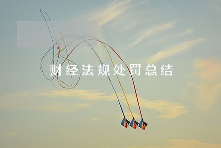 财经法规处罚总结 财经法规处罚总结