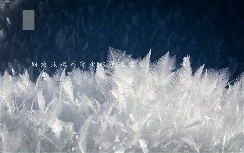 财经法规对现金的管理要求 财经法规对现金的管理要求
