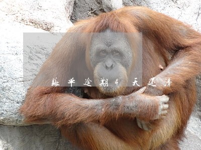 账单逾期4天还清 账单逾期4天还清