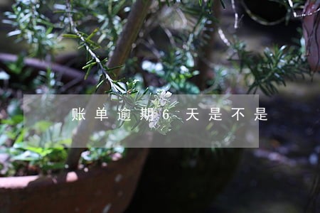 账单逾期6天是不是 账单逾期6天是不是