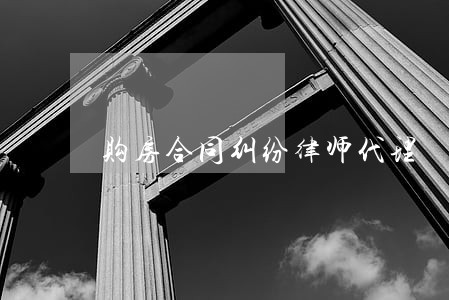 购房合同纠纷律师代理 购房合同纠纷律师代理