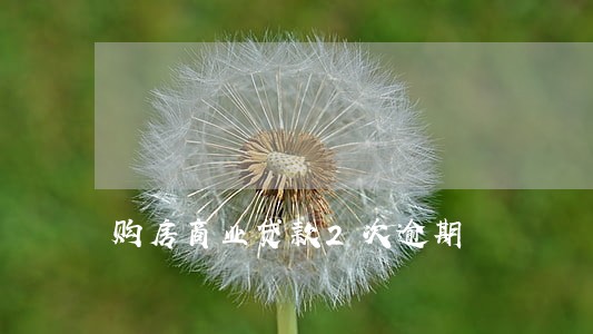 购房商业贷款2次逾期