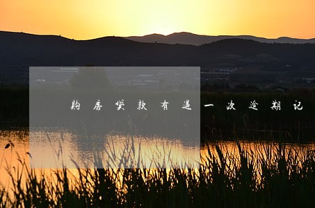 购房贷款有过一次逾期记录 购房贷款有过一次逾期记录