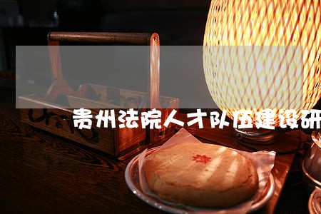 贵州法院人才队伍建设研究报告 贵州法院人才队伍建设研究报告