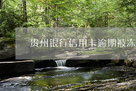 贵州银行信用卡逾期被冻结 贵州银行信用卡逾期被冻结