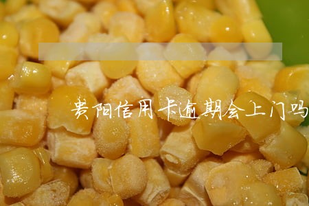 贵阳信用卡逾期会上门吗