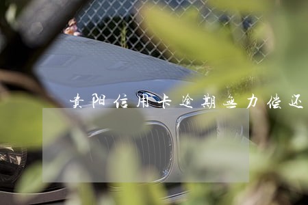 贵阳信用卡逾期无力偿还