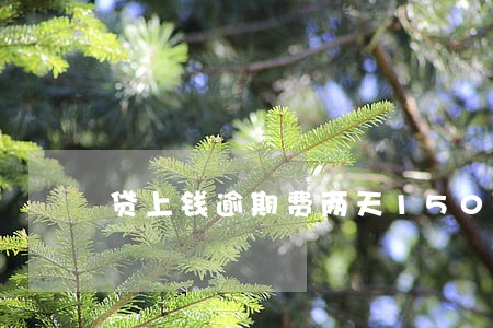 贷上钱逾期费两天150 贷上钱逾期费两天150