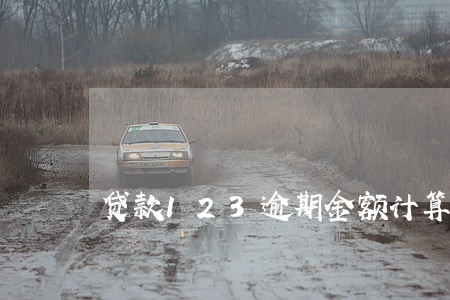 贷款123逾期金额计算 贷款123逾期金额计算