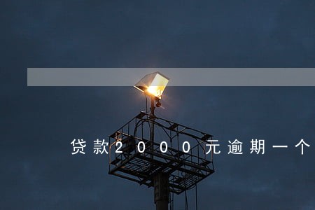 贷款2000元逾期一个月