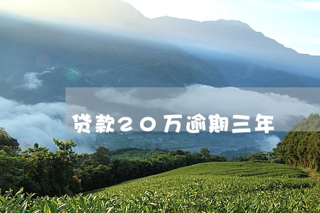 贷款20万逾期三年 贷款20万逾期三年