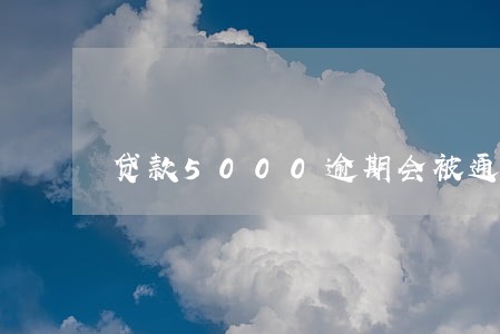 贷款5000逾期会被通缉 贷款5000逾期会被通缉