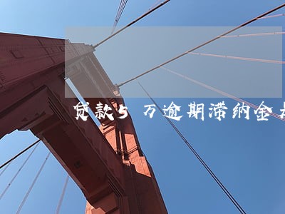 贷款5万逾期滞纳金是多少 贷款5万逾期滞纳金是多少
