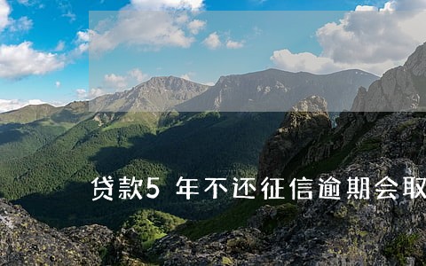 贷款5年不还征信逾期会取消吗