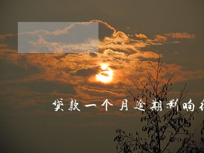 贷款一个月逾期影响征信不 贷款一个月逾期影响征信不