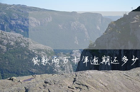 贷款两万十年逾期还多少 贷款两万十年逾期还多少