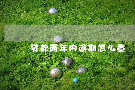 贷款两年内逾期怎么查 贷款两年内逾期怎么查