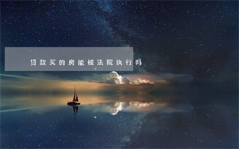 贷款买的房能被法院执行吗 贷款买的房能被法院执行吗