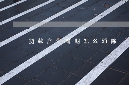贷款产生逾期怎么消除 贷款产生逾期怎么消除