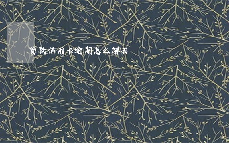 贷款信用卡逾期怎么解决 贷款信用卡逾期怎么解决
