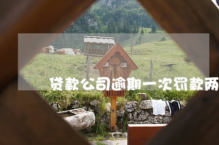 贷款公司逾期一次罚款两千 贷款公司逾期一次罚款两千
