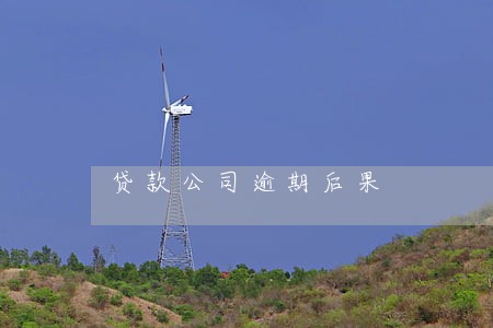 贷款公司逾期后果 贷款公司逾期后果