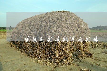 贷款到期续期算逾期吗 贷款到期续期算逾期吗