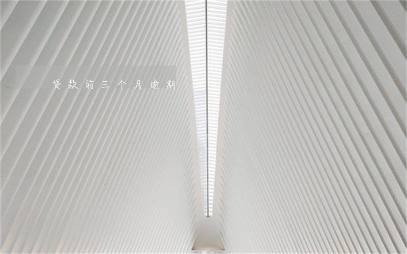 贷款前三个月逾期 贷款前三个月逾期