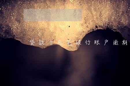 贷款十几笔银行账户逾期 贷款十几笔银行账户逾期
