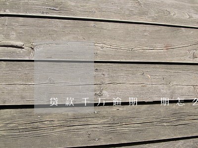 贷款千万逾期一期怎么恢复 贷款千万逾期一期怎么恢复