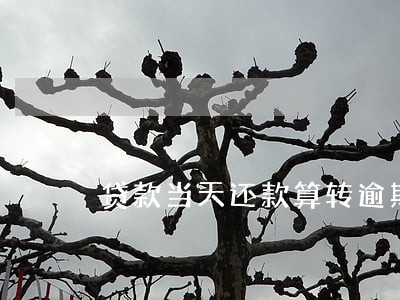 贷款当天还款算转逾期 贷款当天还款算转逾期