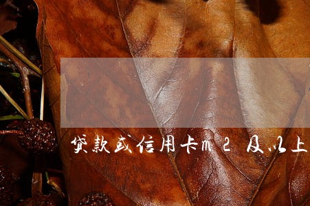 贷款或信用卡m2及以上逾期 贷款或信用卡m2及以上逾期