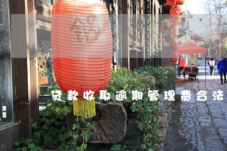 贷款收取逾期管理费合法吗 贷款收取逾期管理费合法吗
